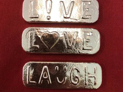 3 x 3oz Bars - Yeager's Poured Silver "LIVE LOVE LAUGH" - 9oz Set