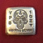 1oz Hand Poured 999 Silver Bullion "Skull Bar"