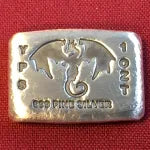 1 oz Hand Poured 999 Silver Bullion Bar "Dragon" by YPS Yeager's Poured Silver