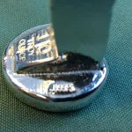 10 oz Railroad Spike 999+ Fine Silver Bullion bar Yeager's Poured Silver - YPS