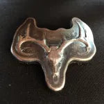 2oz 999+ Fine Silver - European Deer Skull by Yeager's Poured Silver - YPS