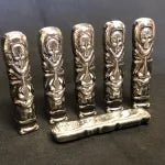 100g Skull Tiki 999+ Fine Silver Bullion Bar Yeager's Poured Silver - YPS