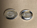 1/2 oz Oval 999+ Fine Silver Bullion Bar Yeager's Poured Silver - YPS