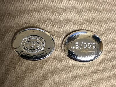 1/2oz Yeager's Poured Silver - Oval