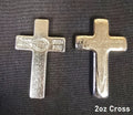 2oz YPS "Cross" 999+ fine silver bar "Yeager's Poured Silver"